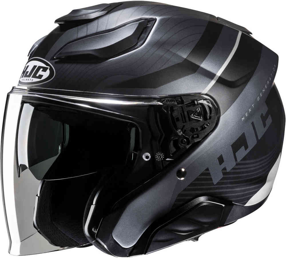 F31 Наби Реактивный шлем HJC, черный/антрацит/серебристый f31 люди реактивный шлем hjc белый серебристый