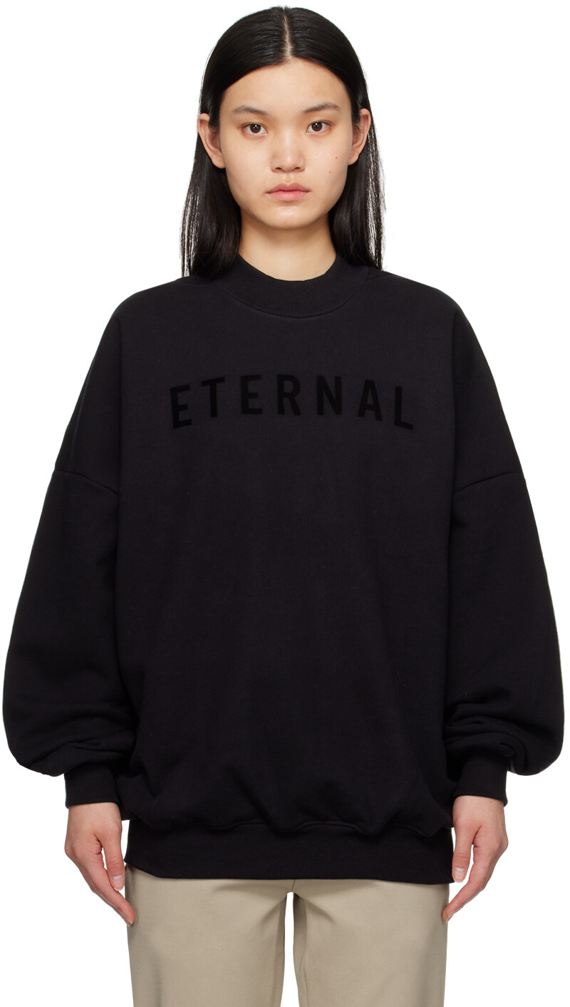 

Черный свитшот с круглым вырезом Fear of God