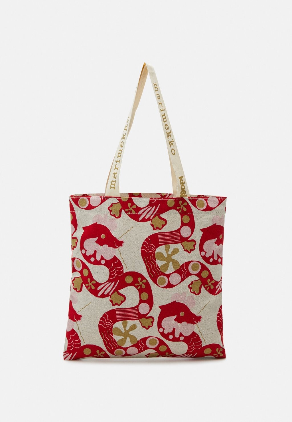 

Сумка Carrier Nano Jalo Unisex Marimekko, цвет off-white/red/light pink