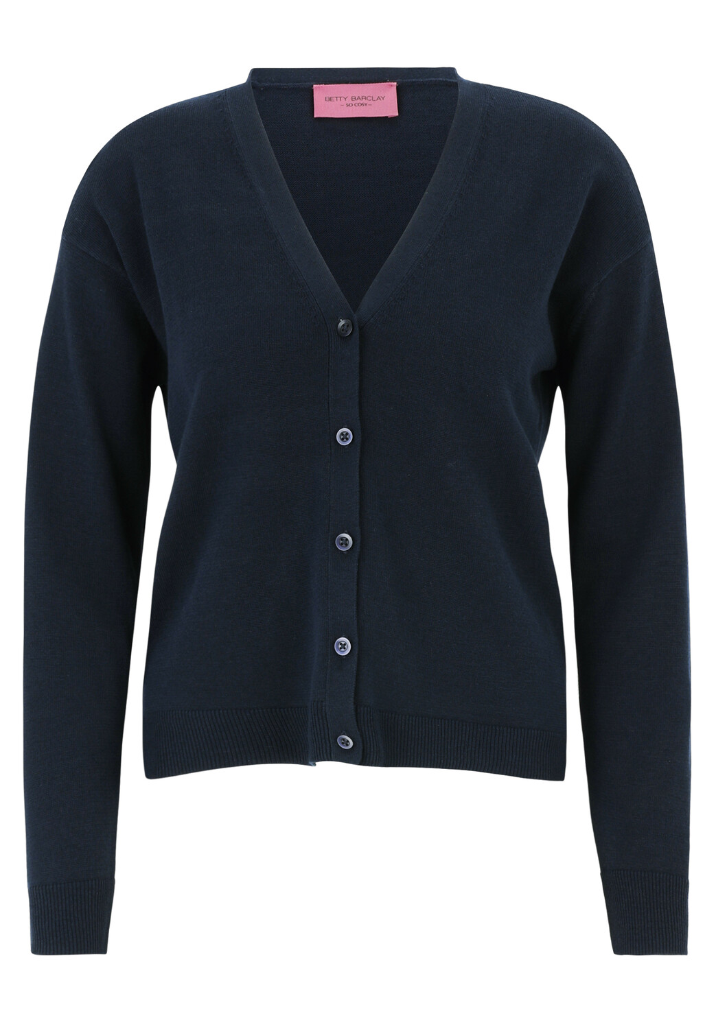 

Кардиган Betty Barclay Basic Strickjacke mit Knopfleiste, темно-синий