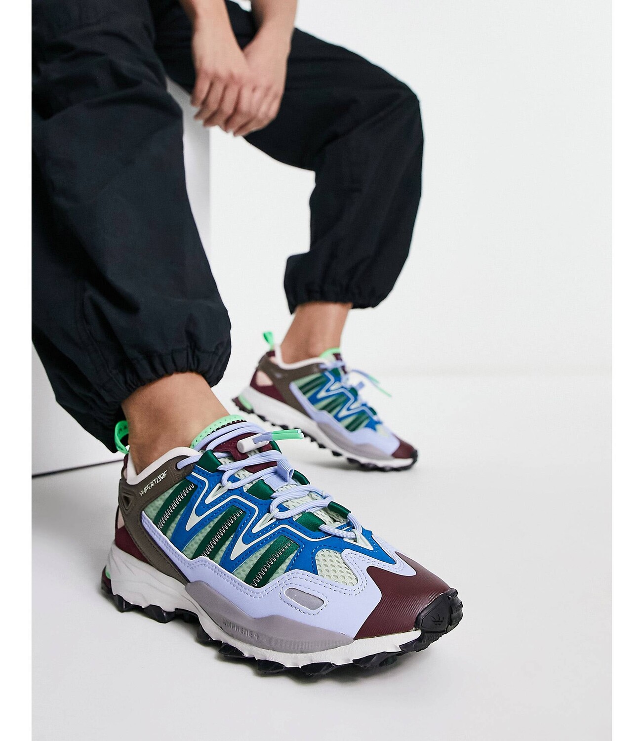 

Сине-зеленые мульти-кроссовки adidas Originals Hyperturf, Зеленый