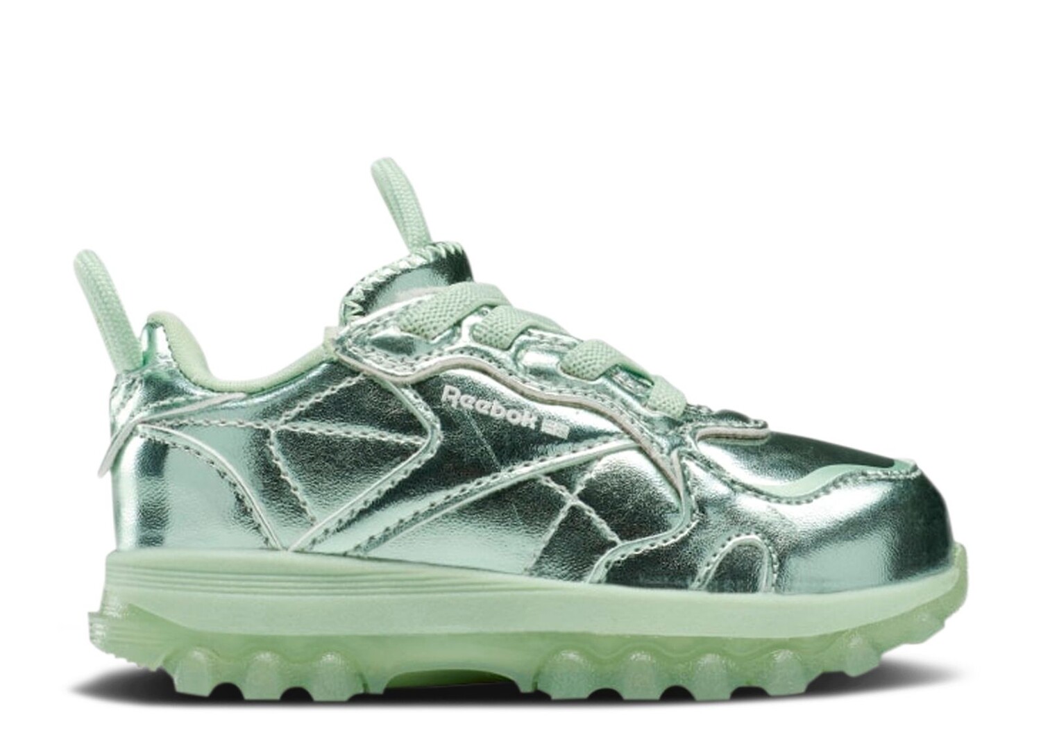 

Кроссовки Reebok Cardi B X Classic Leather Toddler 'Semi Pixel Mint', зеленый
