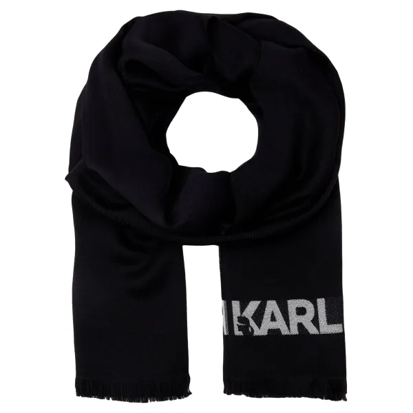 

Шарф с добавлением шерсти Karl Lagerfeld, черный