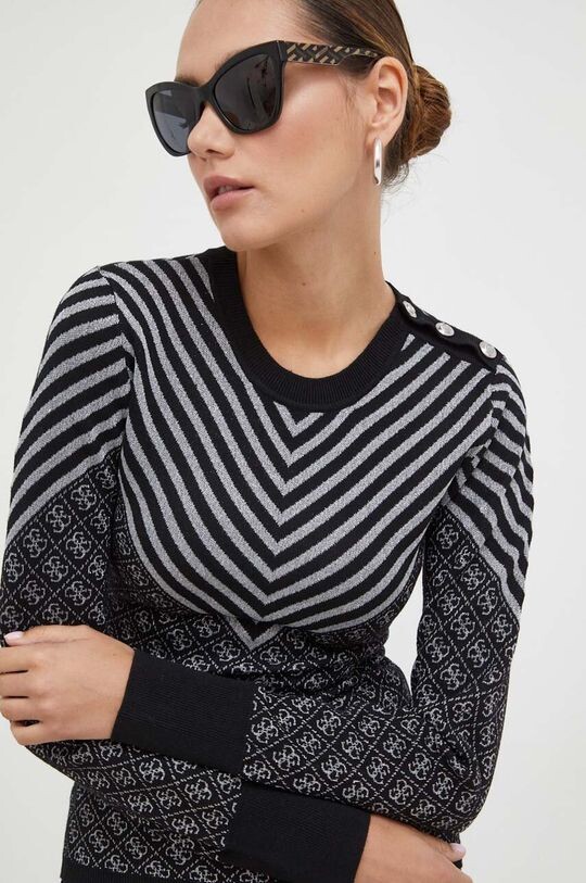 

Свитер из смесовой шерсти Guess, черный