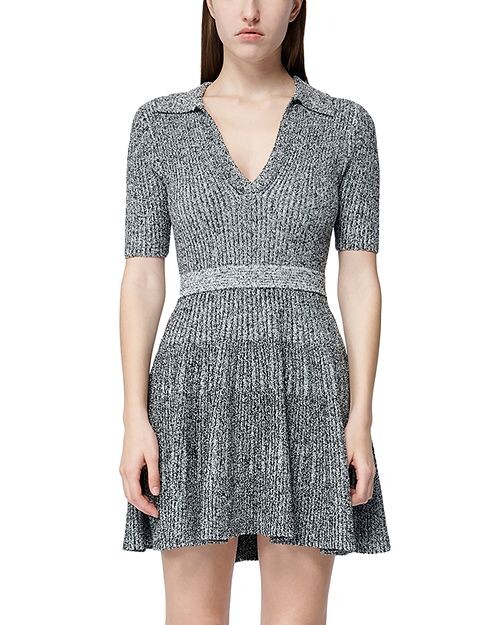 

Мини-платье Patricia в рубчик с короткими рукавами SIMKHAI, цвет Gray