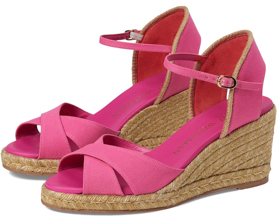 

Туфли Stuart Weitzman Mirela II Espadrille Wedge, цвет Fuchsia/Natural