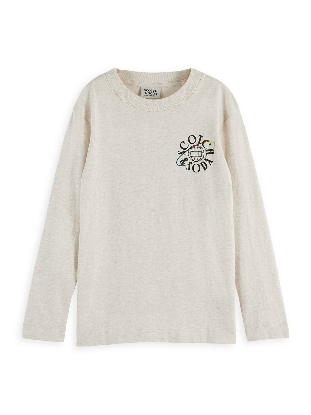 

Футболка с логотипом Little Boy's & Boy's Planet Scotch & Soda, серый