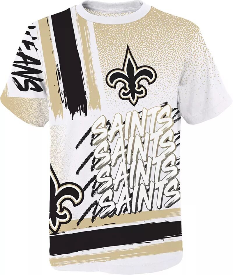 

Nfl Team Apparel Молодежная белая футболка New Orleans Saints Game Time
