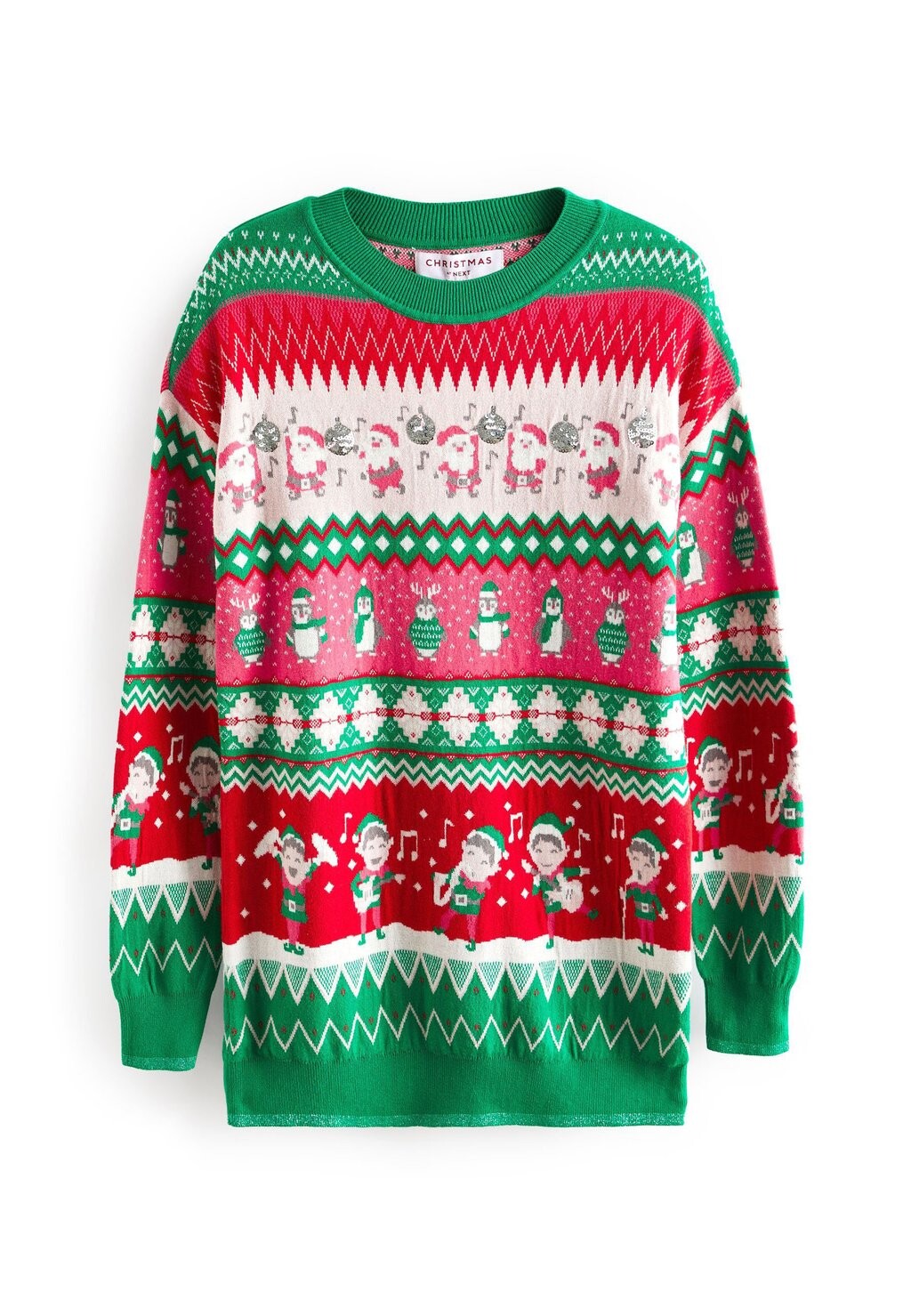 

Свитер Danceing Elves Christmas Next, цвет pink green