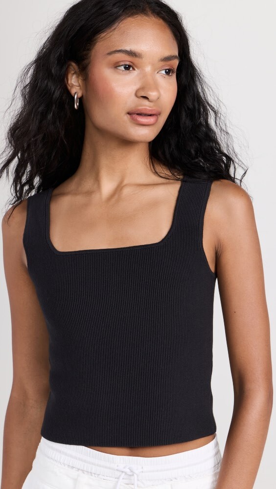 

Майка Reformation Julia Ribbed Sweater, черный