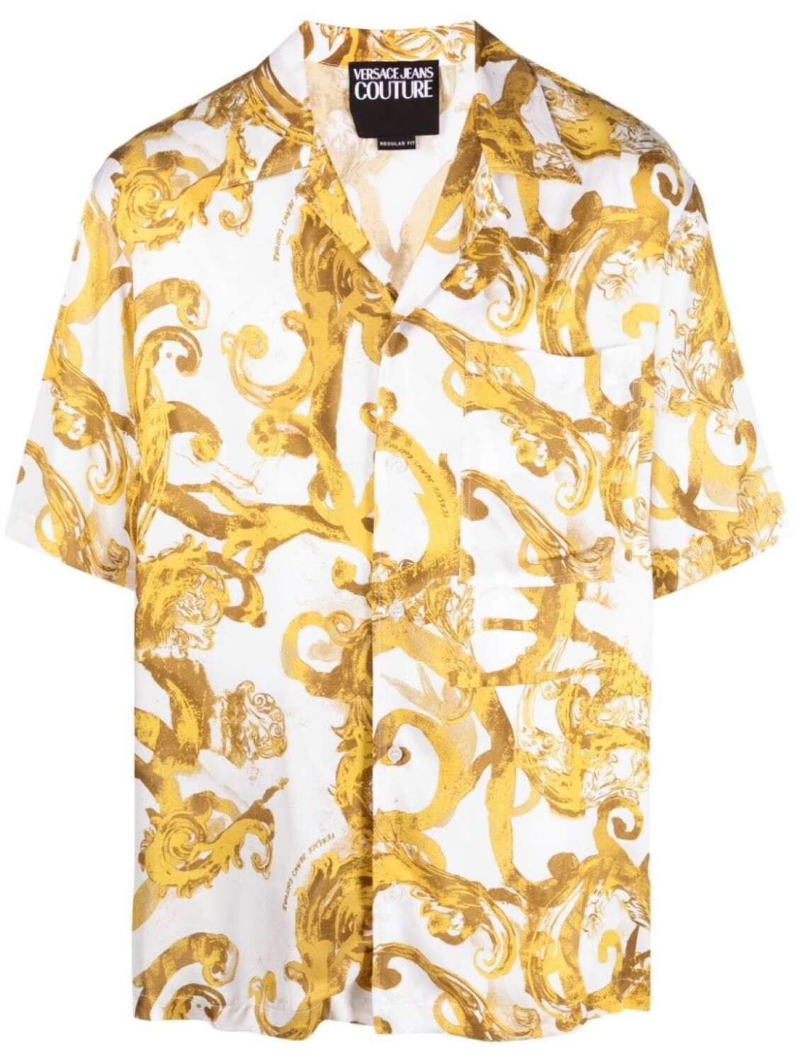 

Versace Jeans Couture рубашка с короткими рукавами и принтом Barocco, белый