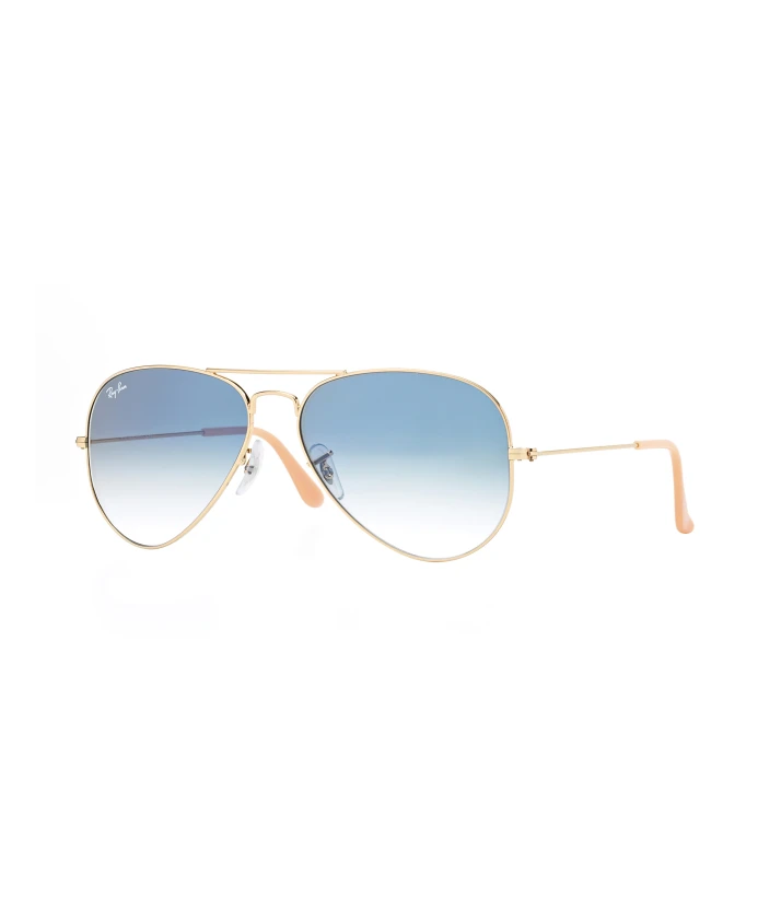 

Большие металлические солнцезащитные очки авиаторы с градиентом Ray-Ban, желтый