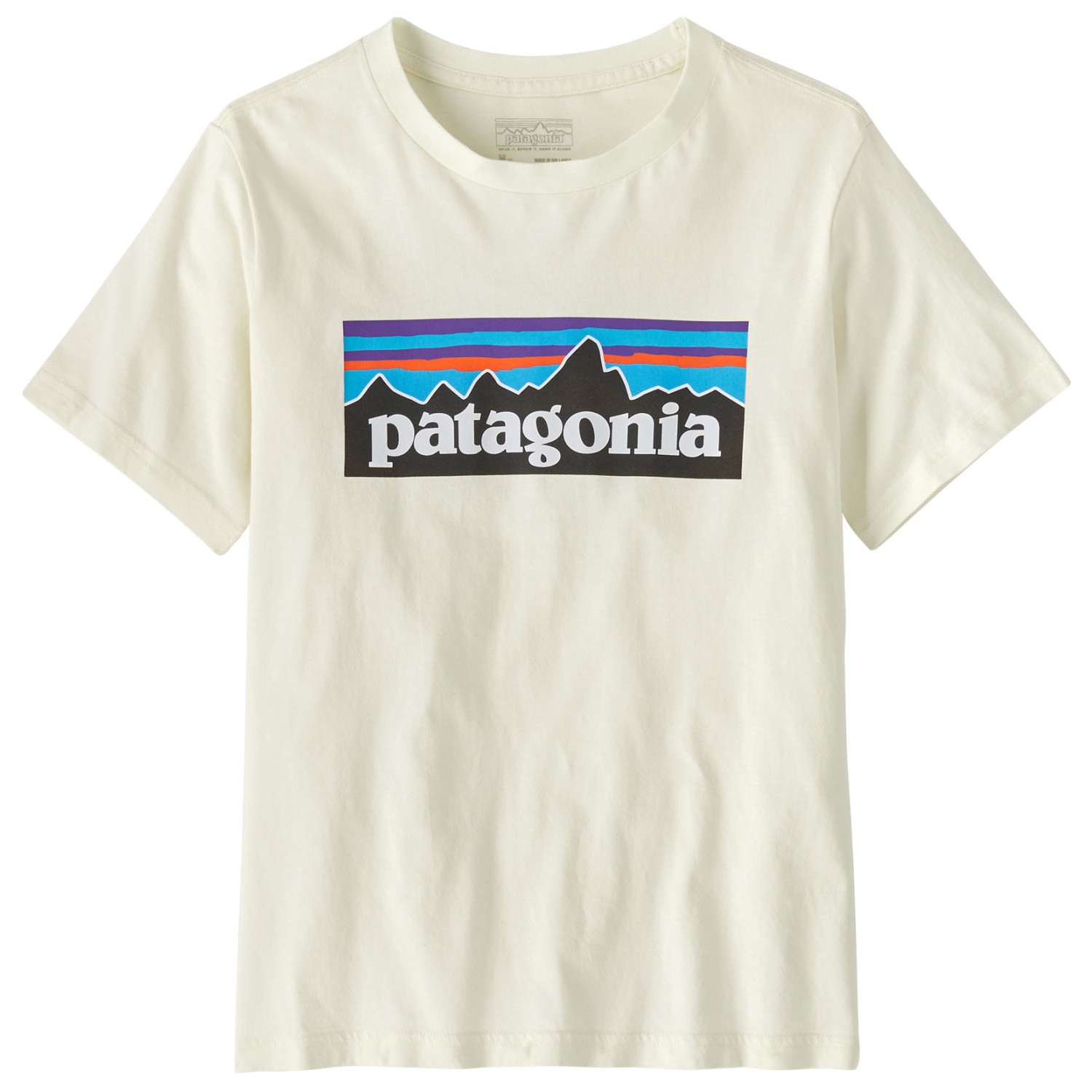 

Футболка Patagonia Kid's P 6 Logo, цвет Birch White