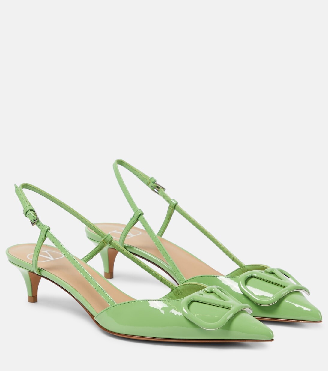 

Лакированные туфли vlogo signature 40 с пяткой назад Valentino Garavani, зеленый