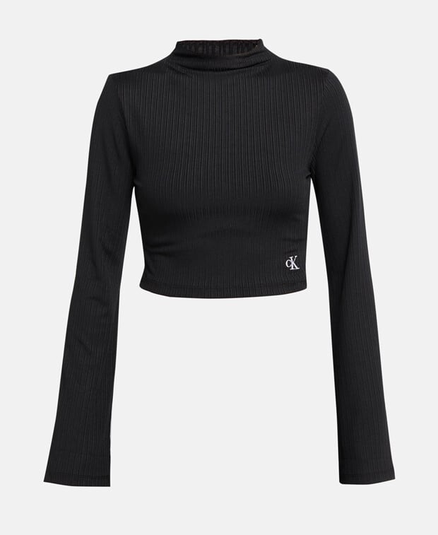 

Укороченный лонгслив Calvin Klein, черный
