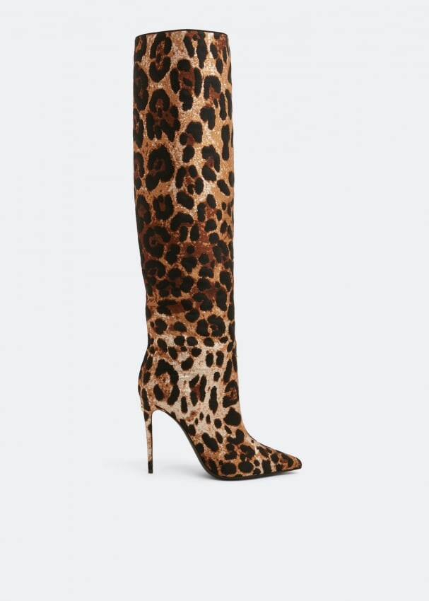 

Ботинки Dolce&Gabbana Leopard Jacquard, животный принт