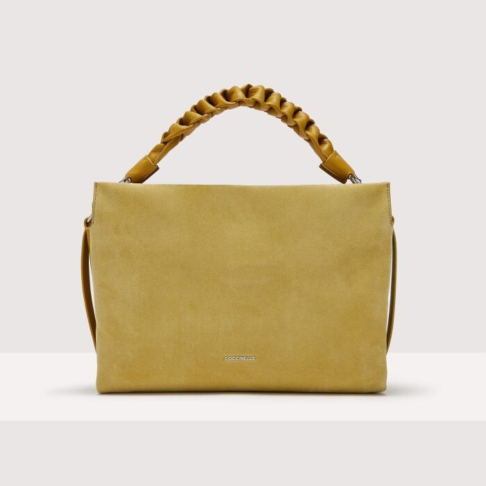 

Сумка на плечо из замши и зерненой кожи Coccinelle BOHEME SUEDE BIMATERIAL MEDIUM, желтый