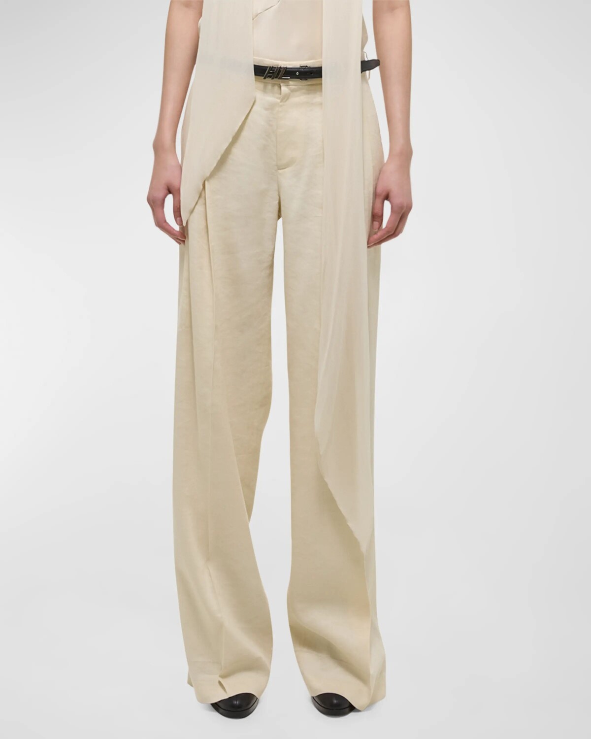 

Двойные плиссированные брюки Helmut Lang, цвет Summersand