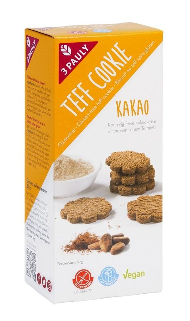 

3 Печенье Pauly Teff с какао 125г Vitana