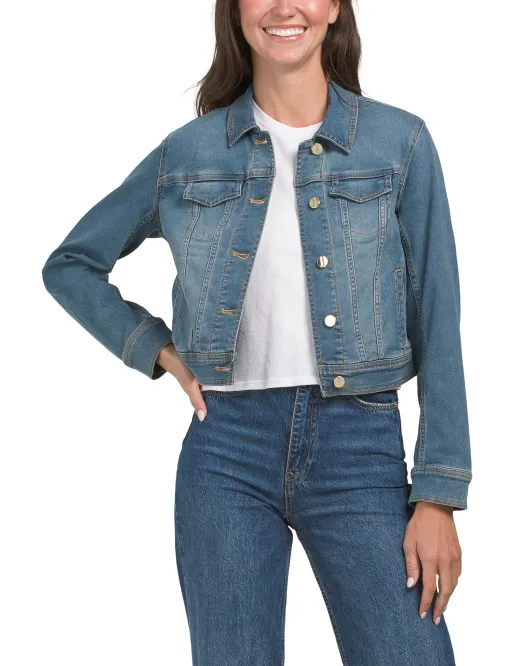 

Джинсовая куртка дальнобойщика Jones New York Signature, цвет Dark Wash