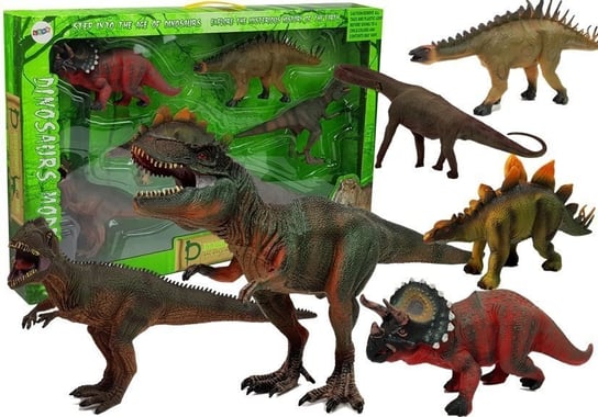 Набор больших фигурок динозавров, модели 6 штук, тираннозавр Lean Toys