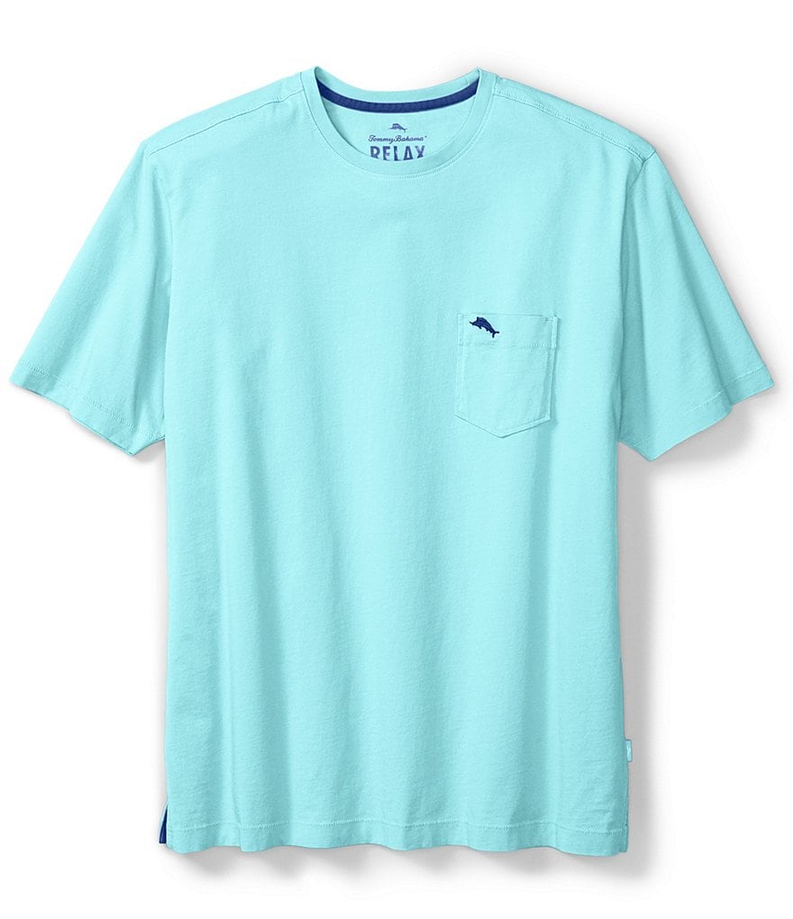 Tommy Bahama New Bali Skyline однотонная футболка с круглым вырезом и короткими рукавами, синий мужская футболка bali sky с круглым вырезом и короткими рукавами tommy bahama мульти