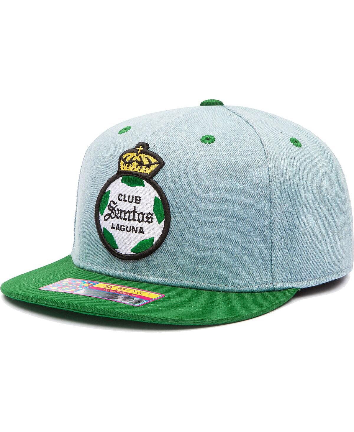 

Мужская джинсовая шляпа Santos Laguna Nirvana Snapback зеленого цвета Fan Ink