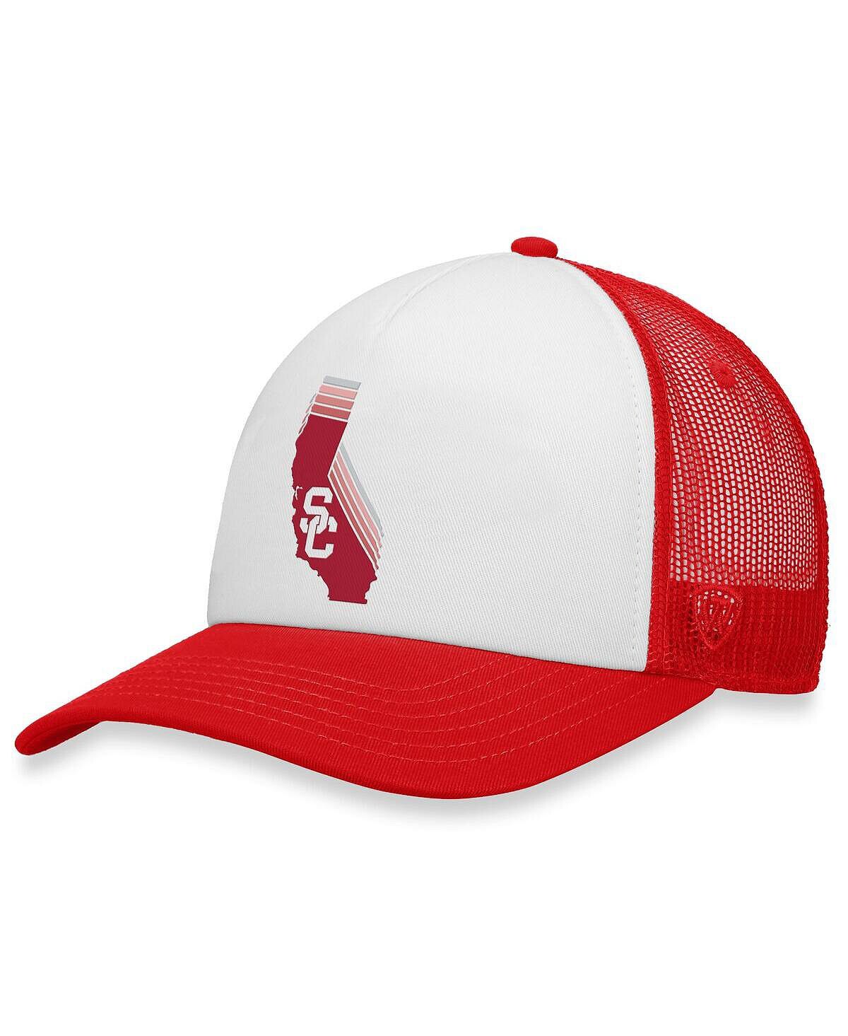 

Мужская белая кепка Cardinal USC Trojans Tone Down Trucker Snapback Top of the World