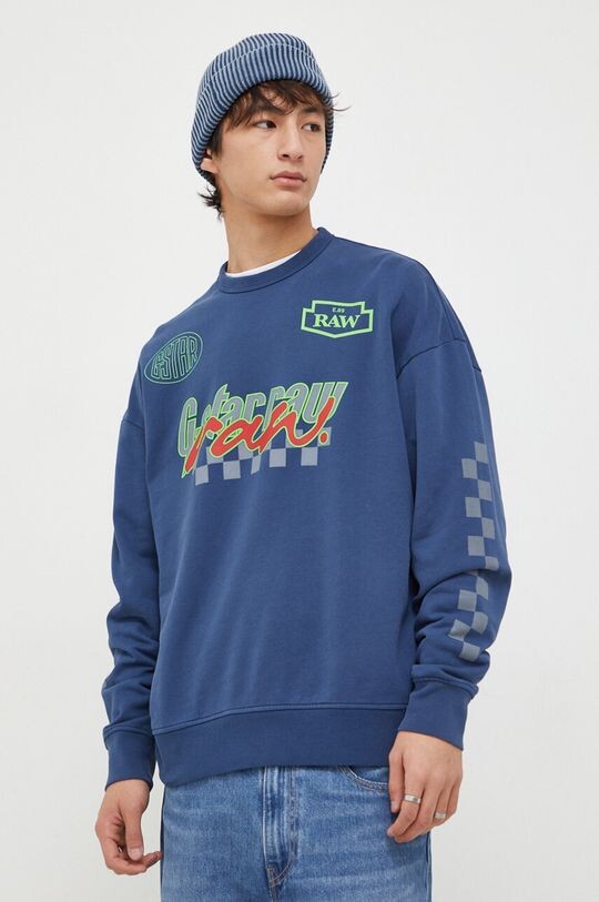 

Хлопковая толстовка G-Star Raw, синий