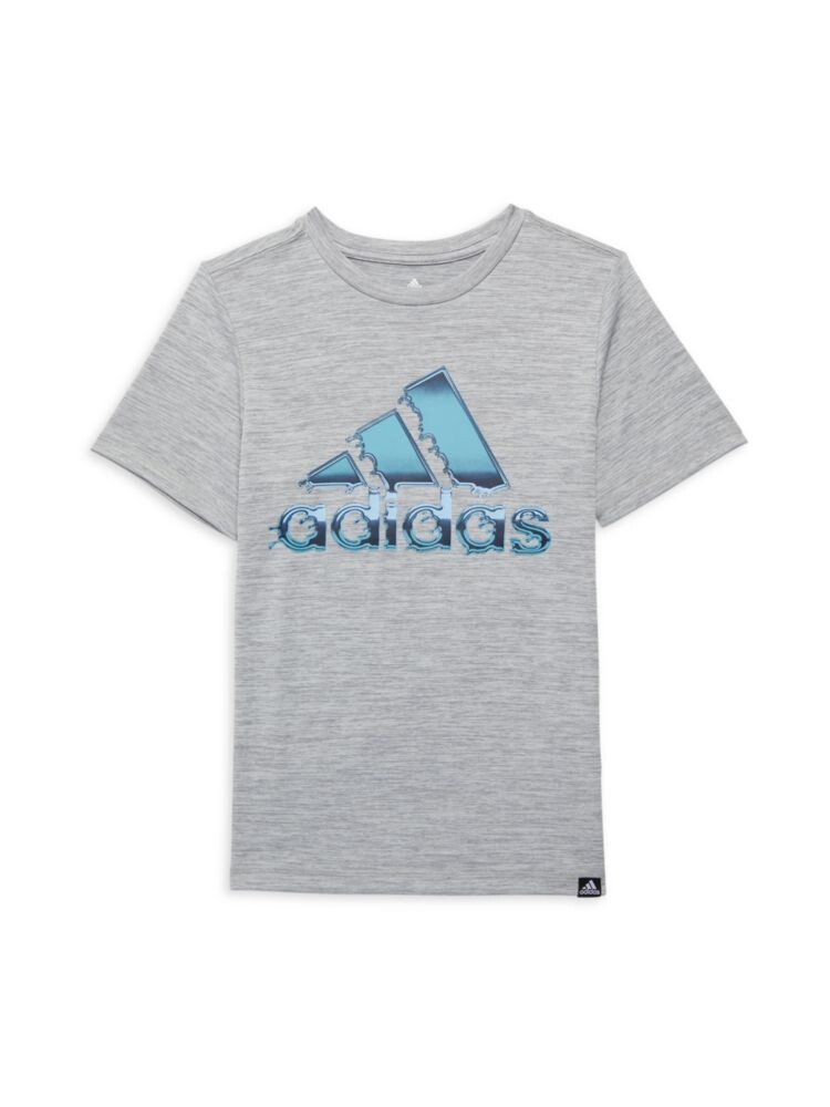 

Футболка с логотипом Little Boy's & Boy's Adidas, цвет Grey Heather