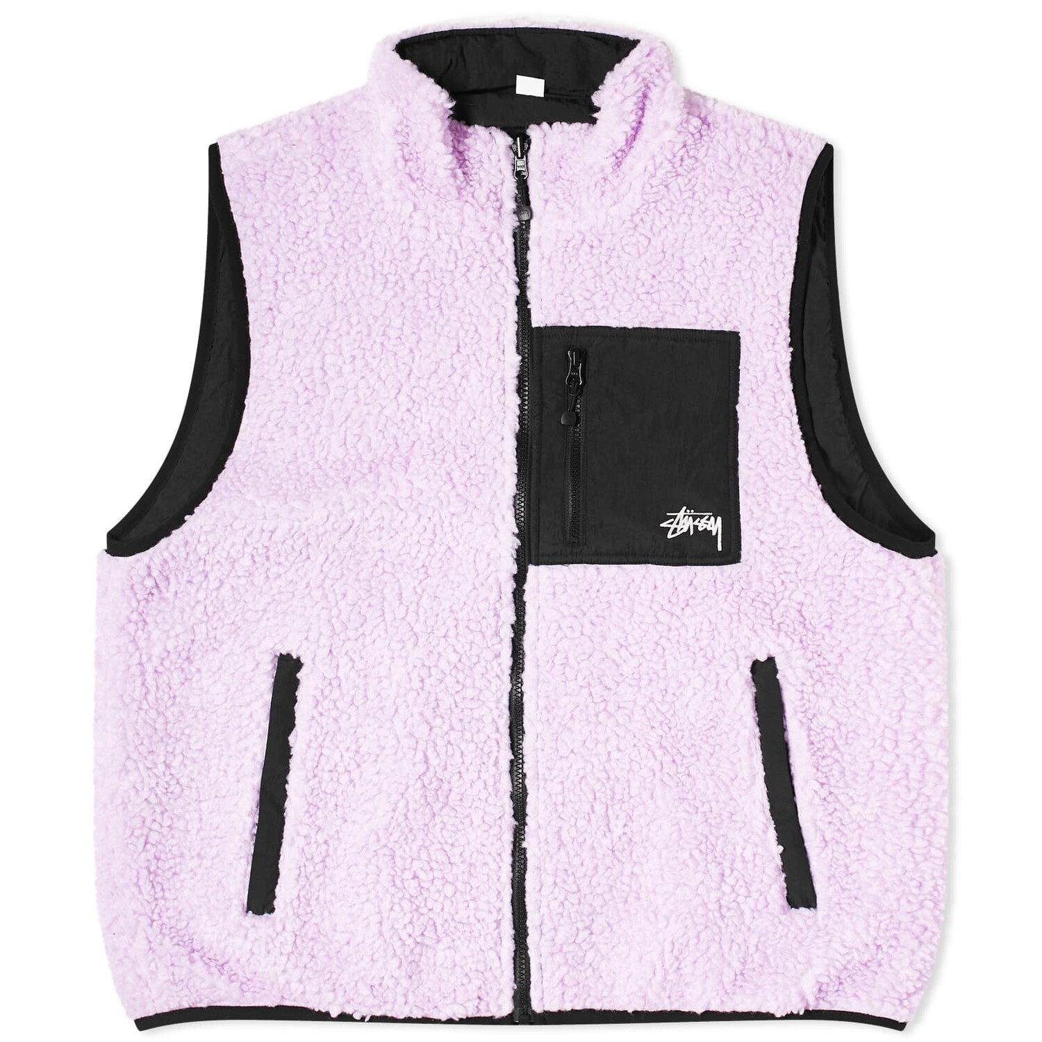

Жилет Stussy Sherpa Reversible, цвет Lavender