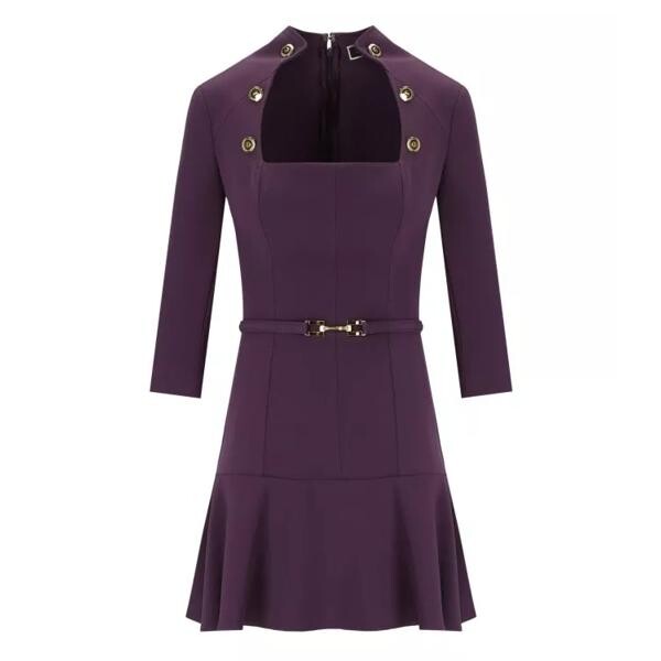

Платье dress with buttons Elisabetta Franchi, фиолетовый