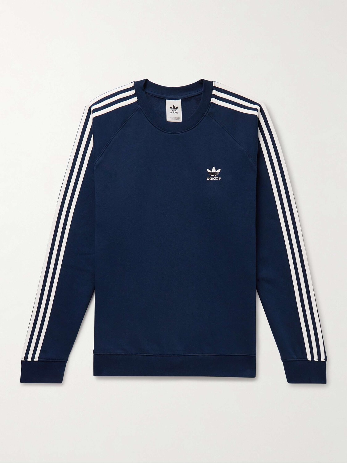 

Полосатая толстовка из хлопкового трикотажа с вышитым логотипом ADIDAS ORIGINALS, нави, Черный