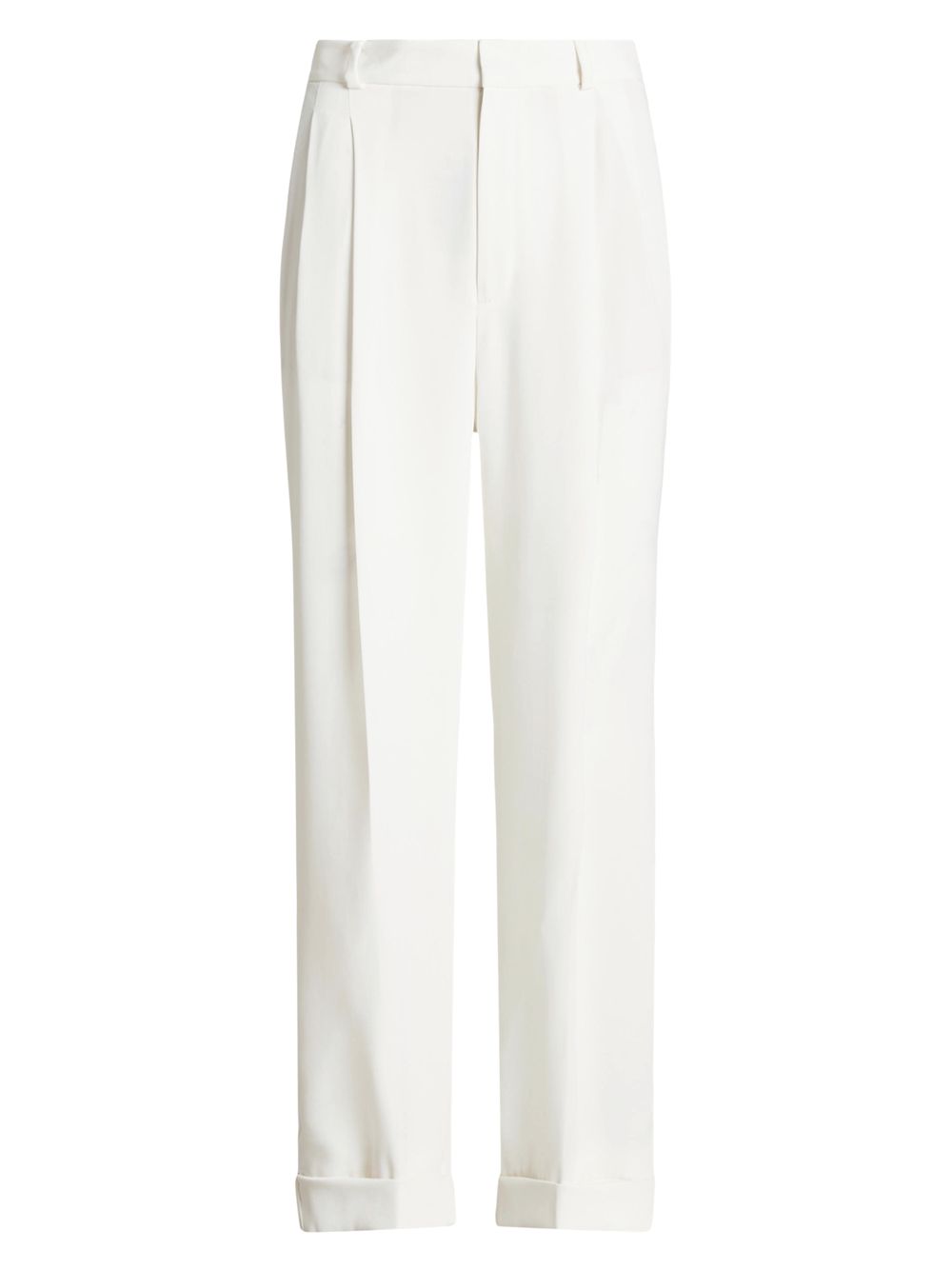 Атласные брюки прямого кроя Polo Ralph Lauren, кремовый