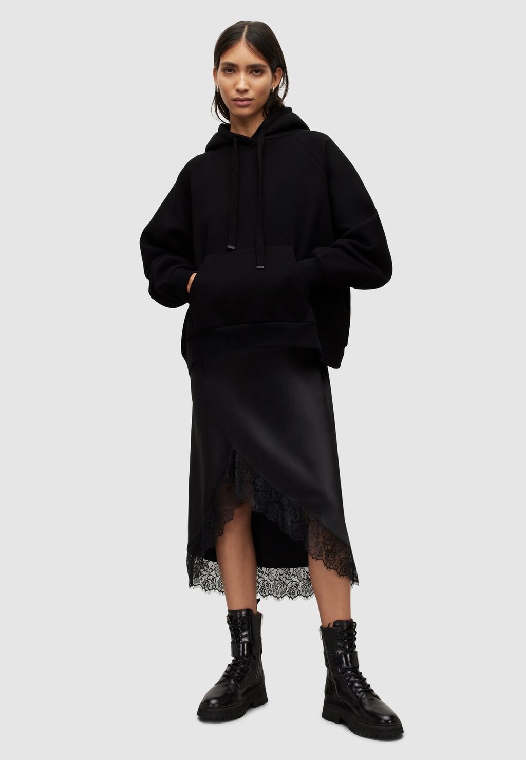 

Толстовка с капюшоном AllSaints, черный