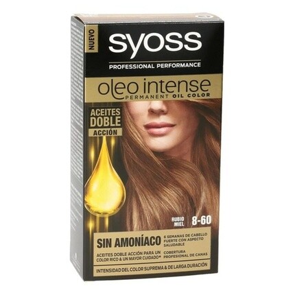 

Перманентная краска для волос Oleo Intense 8-60 Медовый блондин 50 мл, Syoss