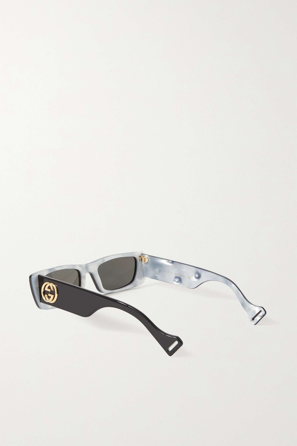 

GUCCI EYEWEAR солнцезащитные очки в прямоугольной оправе из ацетата, черный