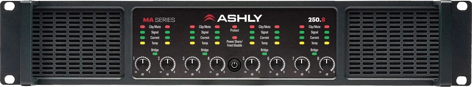 

Новый 8-канальный усилитель мощности Ashly MA-250.8 мощностью 2000 Вт