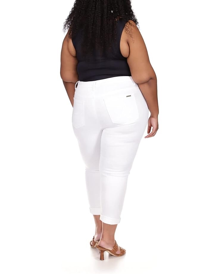 

Джинсы Michael Kors Plus Size High-Rise Crop Skinny Selma Jeans in White, белый