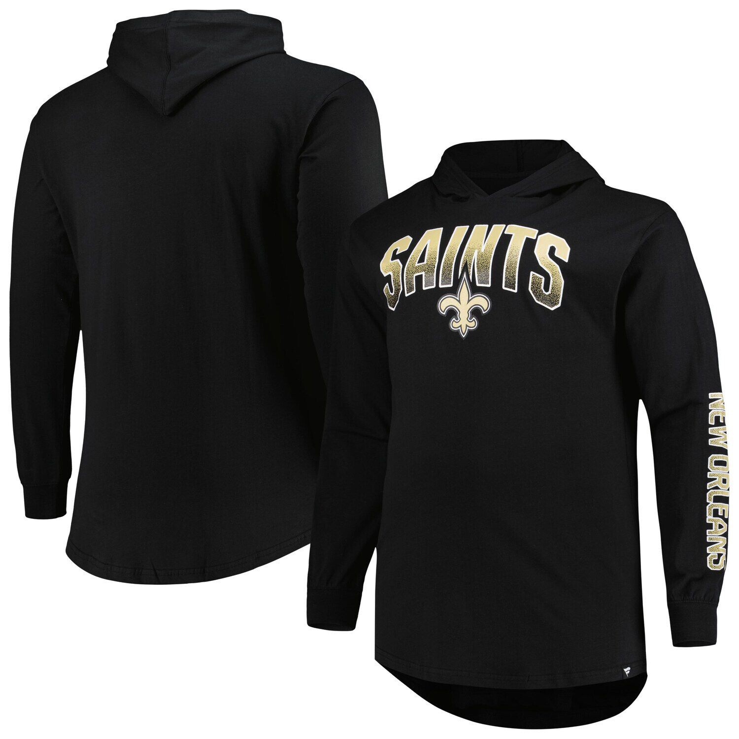 

Мужской черный фирменный пуловер с капюшоном New Orleans Saints Big & Tall Front Runner Fanatics