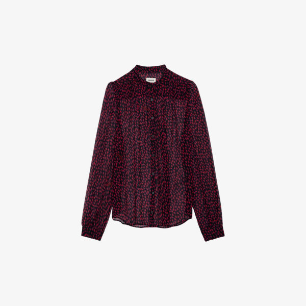 

Рубашка Tino из прозрачной ткани с плотным принтом Zadig&Voltaire, цвет noir