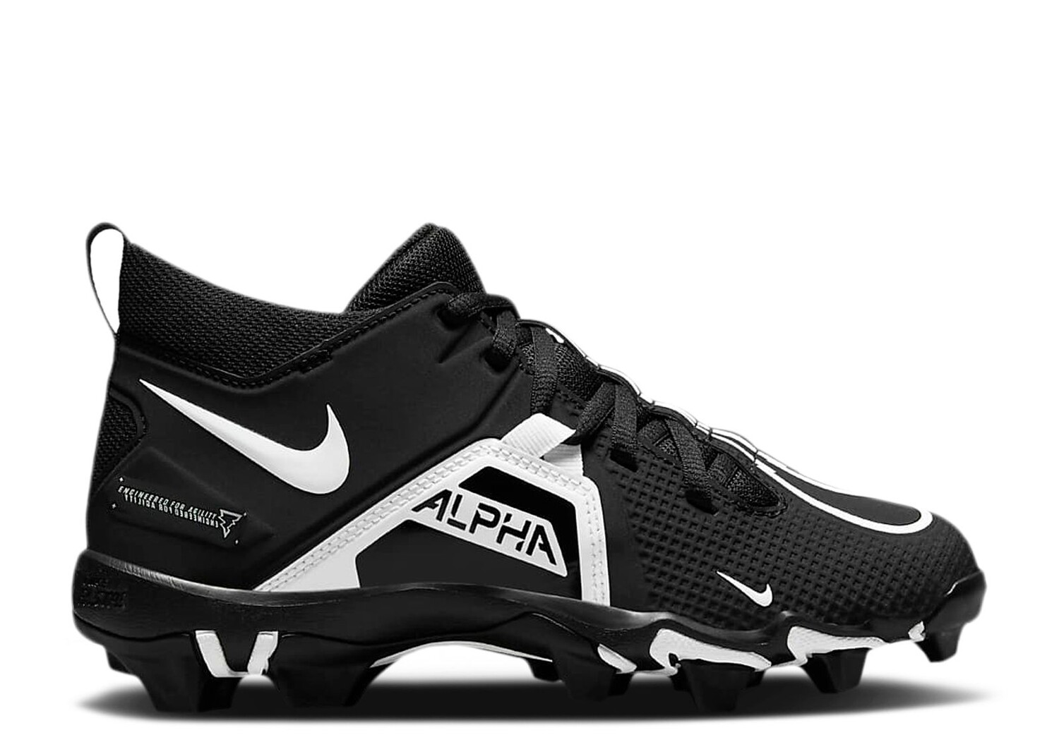 

Кроссовки Nike Alpha Menace 3 Shark Gs 'Black White', черный