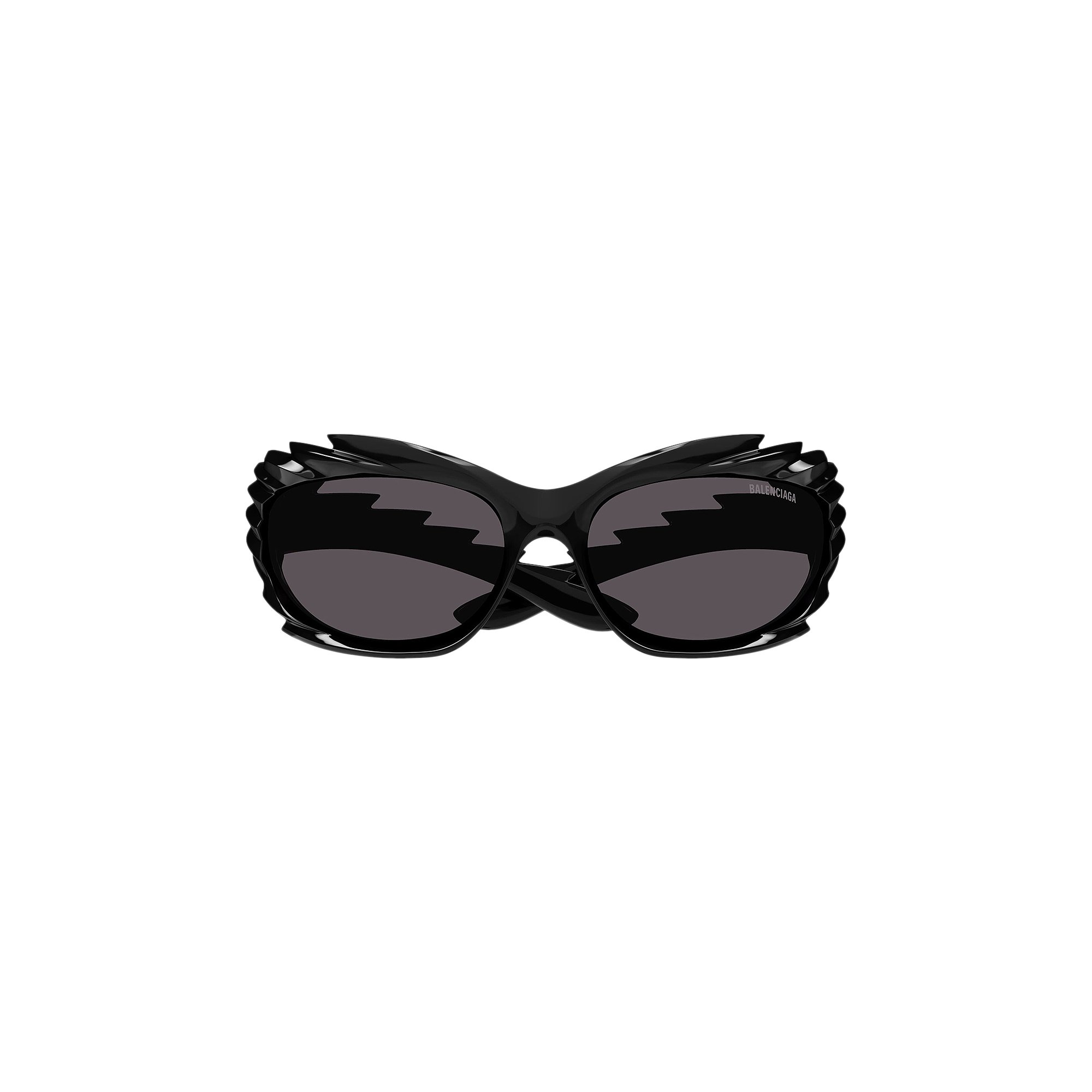 цена Balenciaga Солнцезащитные очки Spike прямоугольной формы, Черные