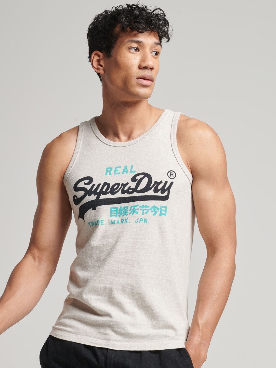 

Жилет Superdry Vintage Logo Heritage, овсяно-кремовый меланж