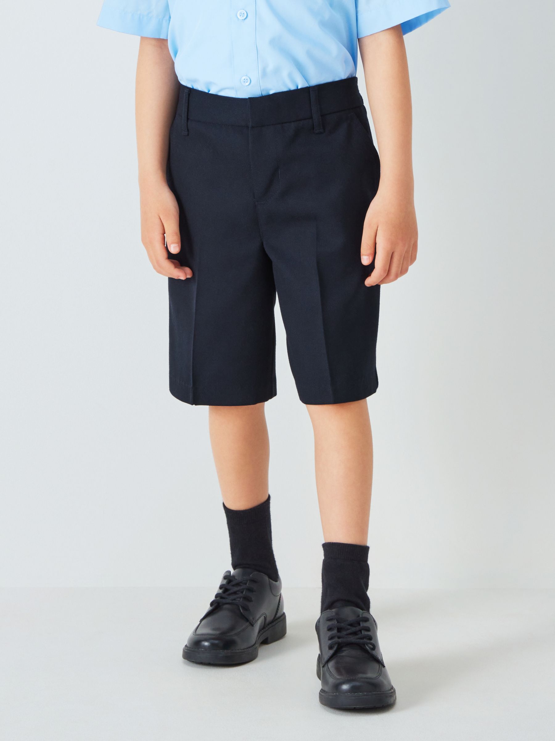 Устойчивые к пятнам школьные шорты с регулируемой талией для мальчиков John Lewis, темно-синий ручка термостата стержневого rts3 87902
