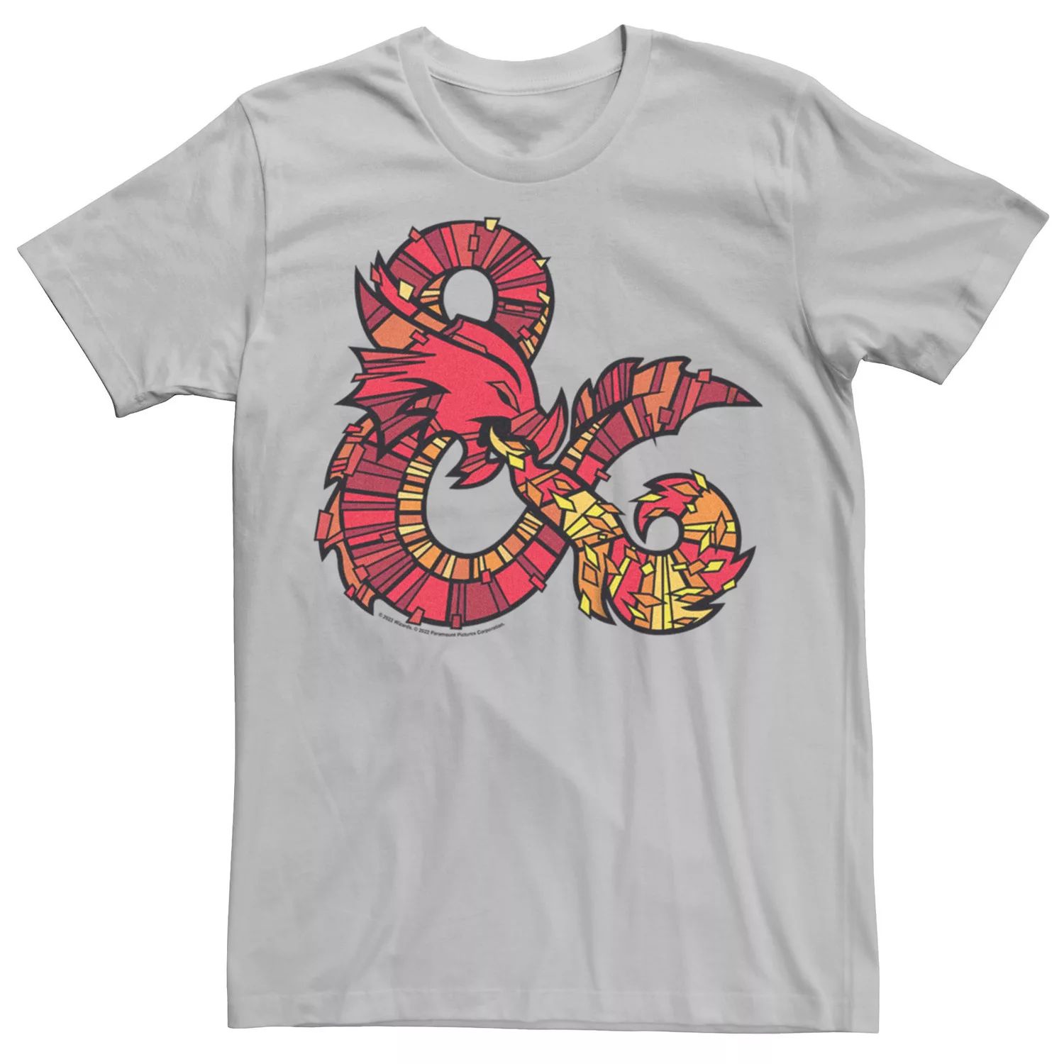 Мужская футболка Dungeons & Dragons из витражного стекла с логотипом Ampersand Licensed Character