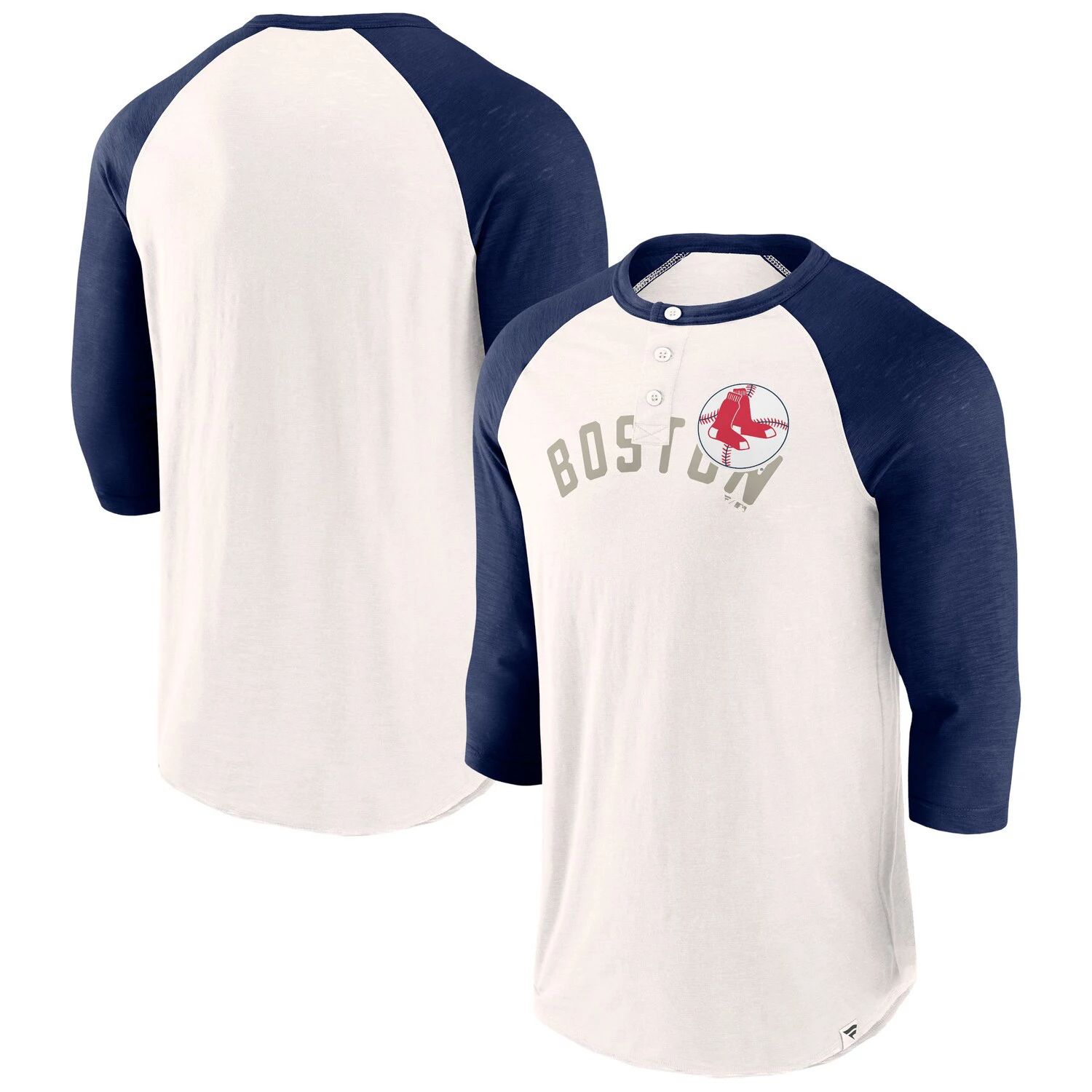 

Мужская футболка с логотипом белого/темно-синего цвета Boston Red Sox Backdoor Slider Raglan с рукавами 3/4 Fanatics, Синий