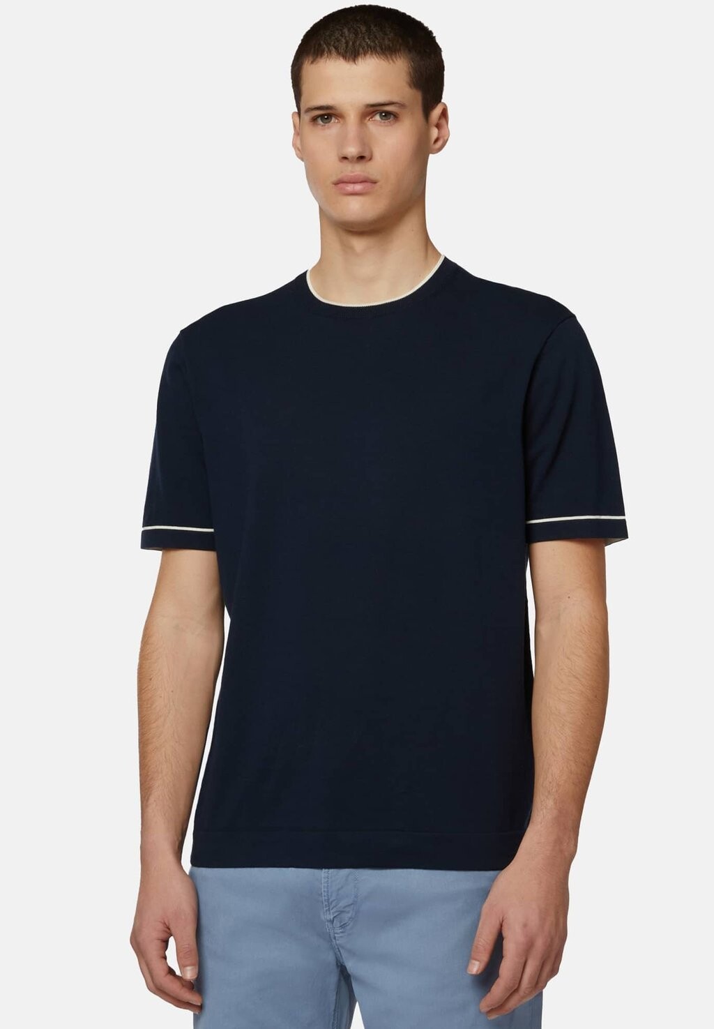

Базовая футболка Boggi Milano, цвет navy blue