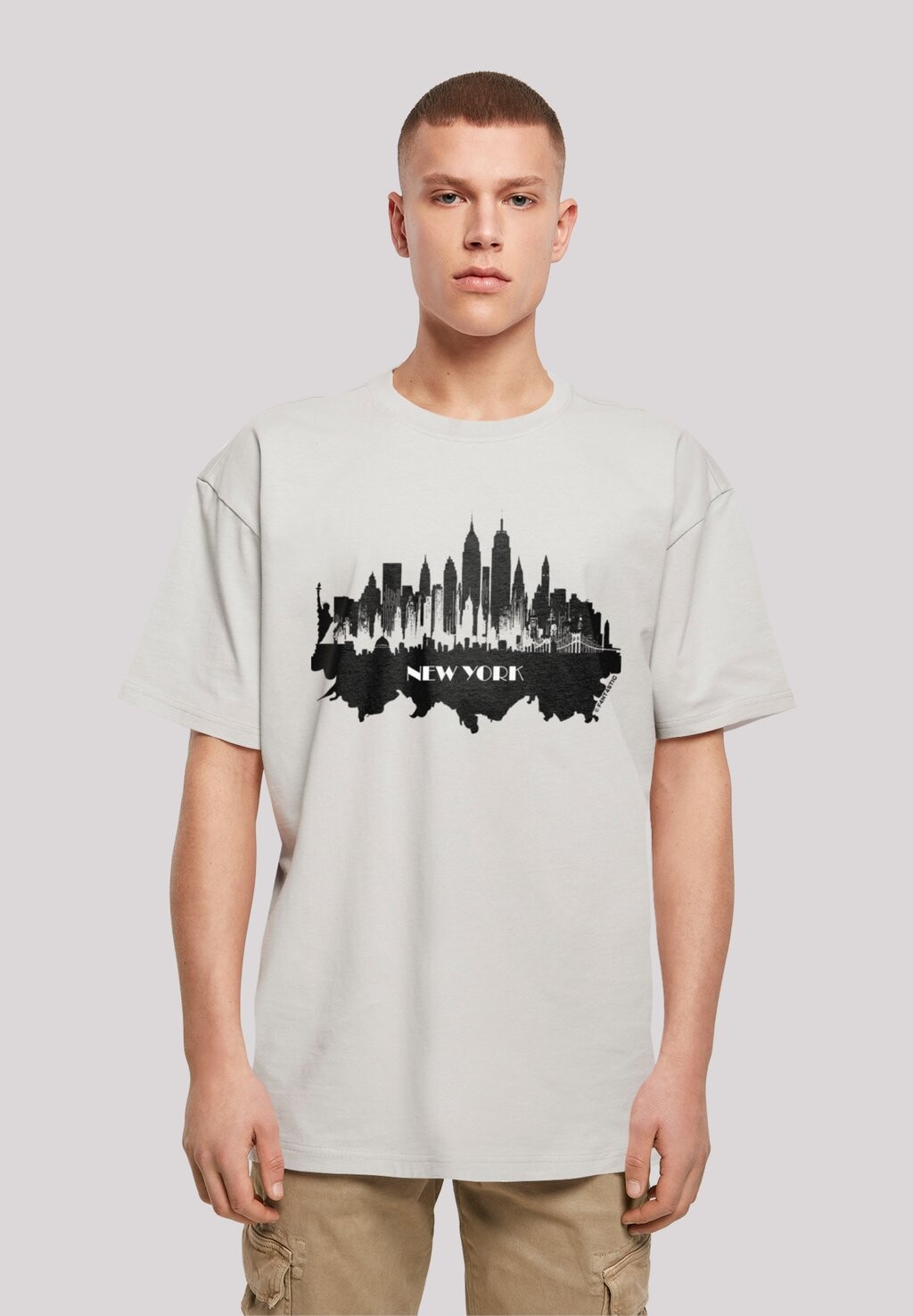 

Футболка с принтом CITIES COLLECTION NEW YORK SKYLINE F4NT4STIC, серый