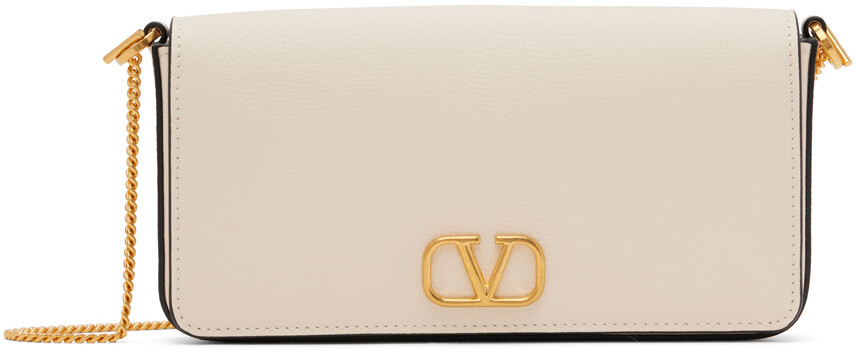 

Кремового цвета Фирменная сумка с логотипом VLogo Valentino Garavani, цвет Light ivory
